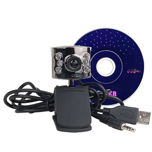 Sabrent 300K USB 2.0 Webcam w/6 LEDs, Built-in Microphone & Lapt